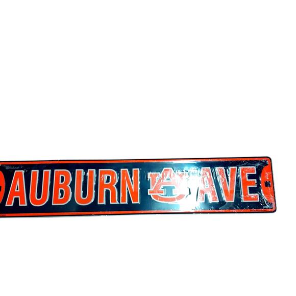 NCAA Auburn Ave Metal Street Sign 24" X 5" S Wall Tigers Art New UA - Picture 2 of 3
